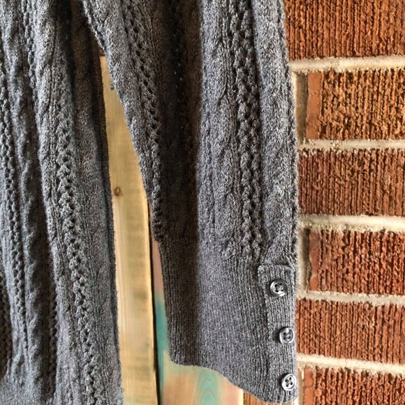 Cable Knit Sheer Sweater - Picture 4 of 5